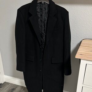 Classic Black Overcoat L